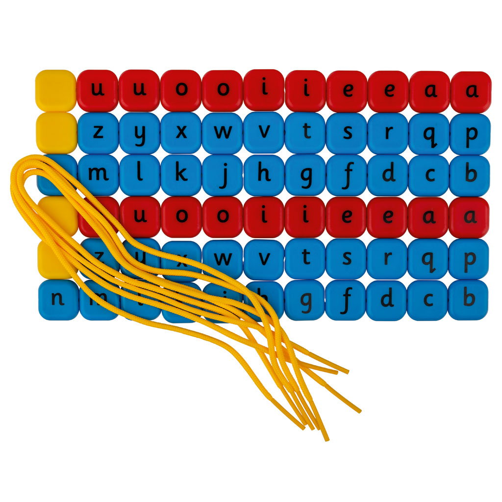 Bunte Fädelbuchstaben