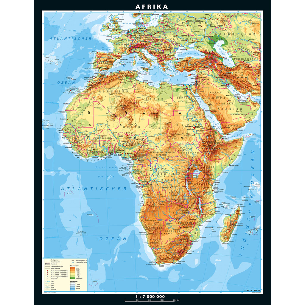 Klett Wandkarte Afrika physisch/politisch