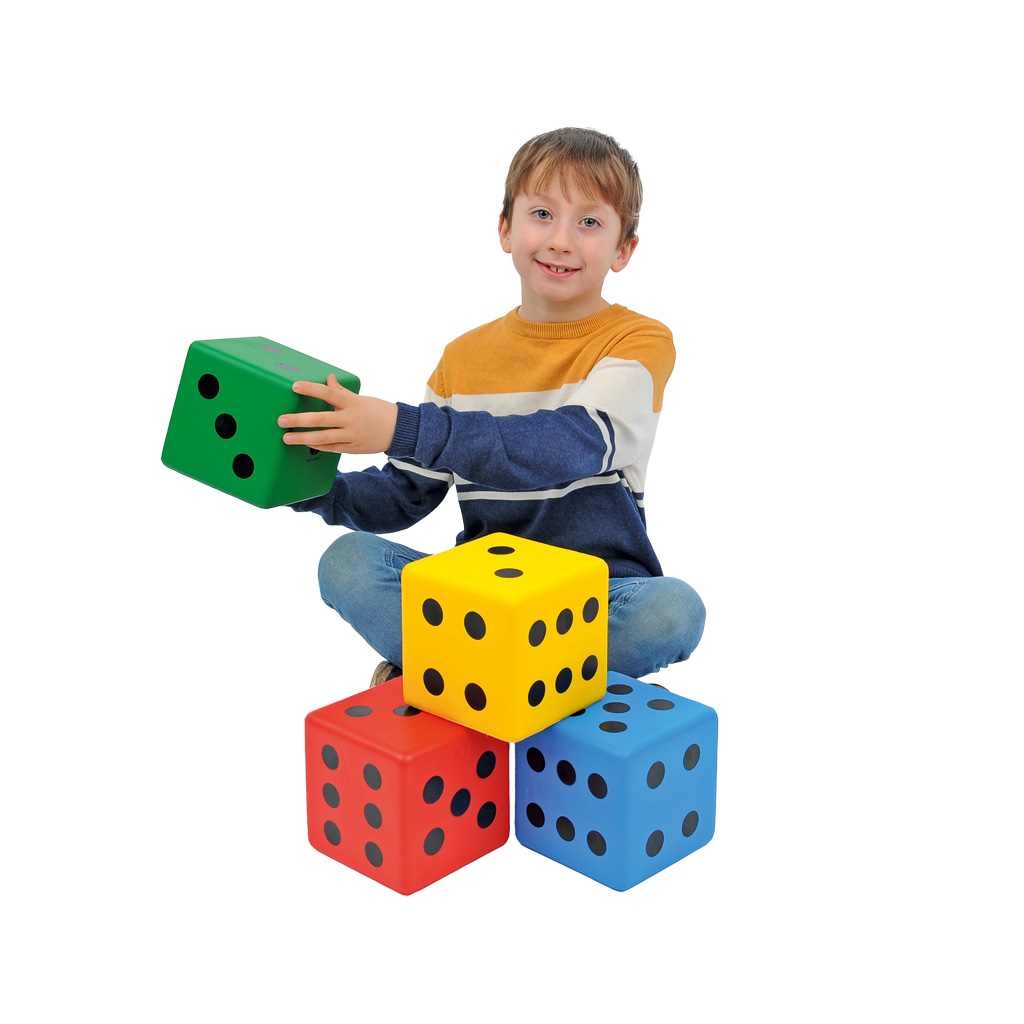 6-flächiger Augenwürfel aus Schaumstoff, beschichtet