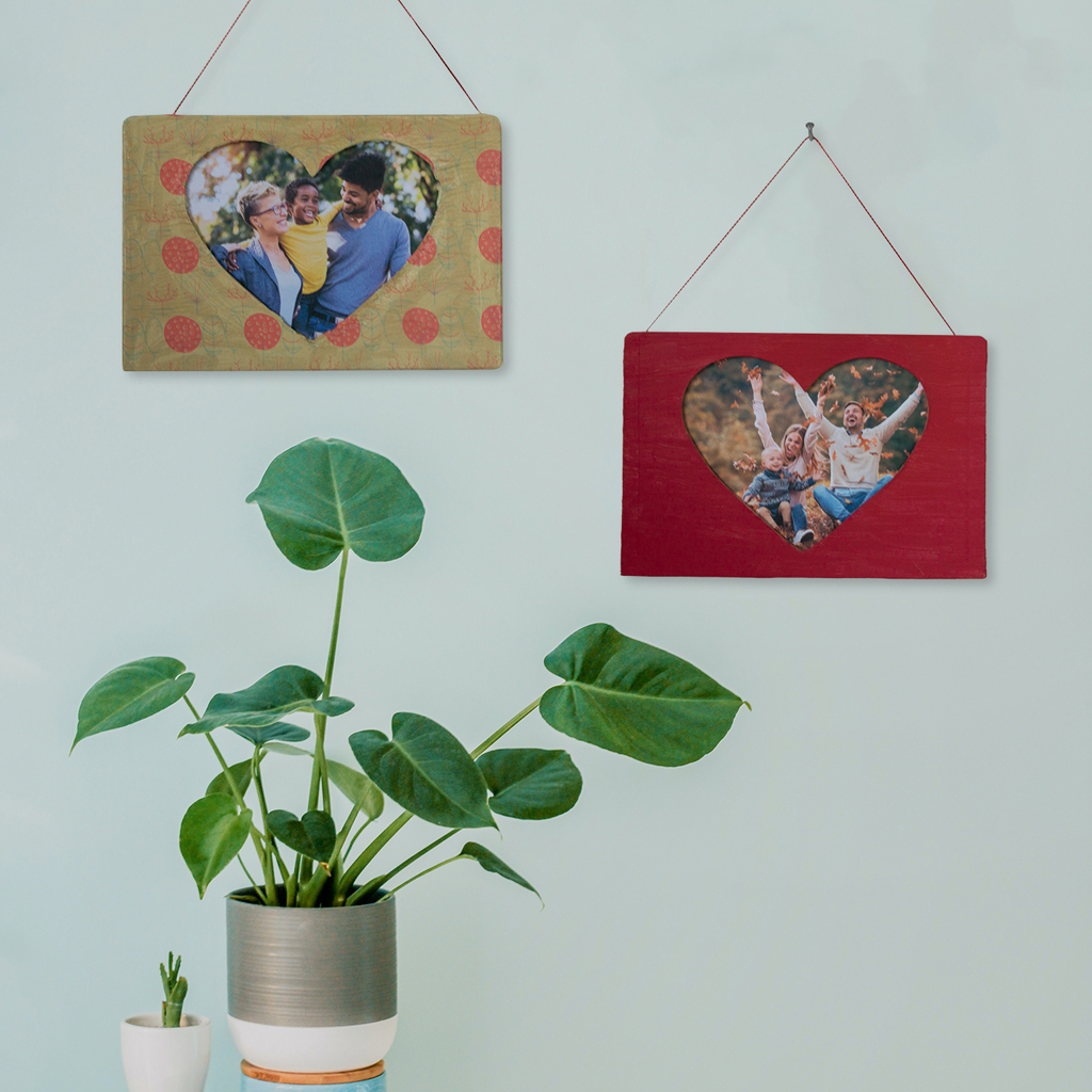 Herz-Bilderrahmen zum Selbstgestalten Herz-Bilderrahmen zum Selbstgestalten