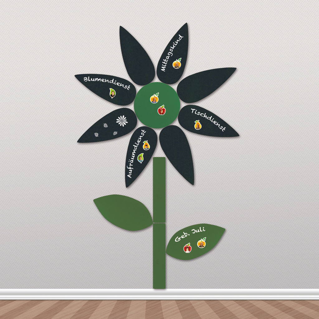 Blume aus MDF-Platte, Blanko, 14 Teile