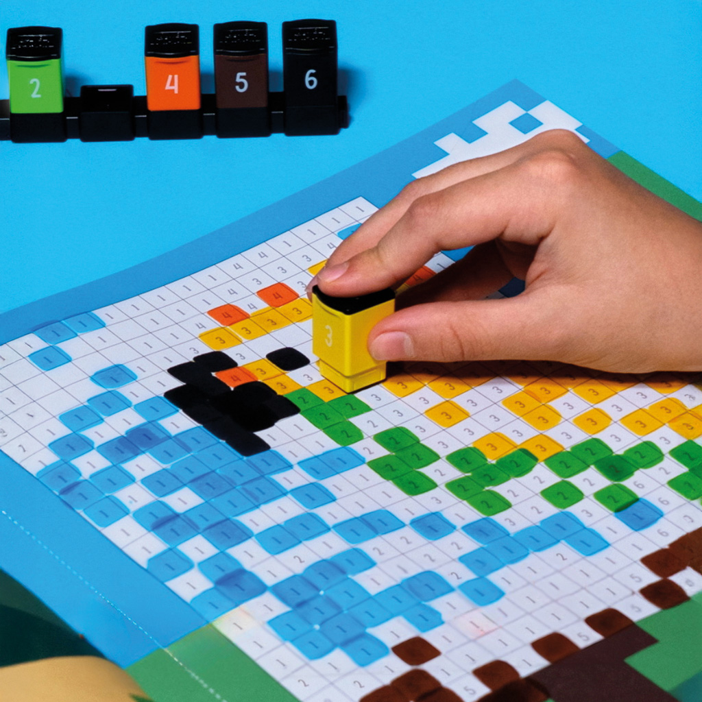 trodat PixelStamp Tiere Stempelspiel