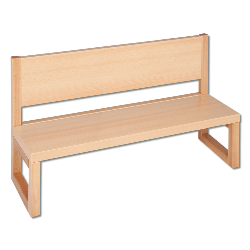 Garderobenbänke mit Rückenlehne - in 3 Sitzhöhen und 3 Breiten