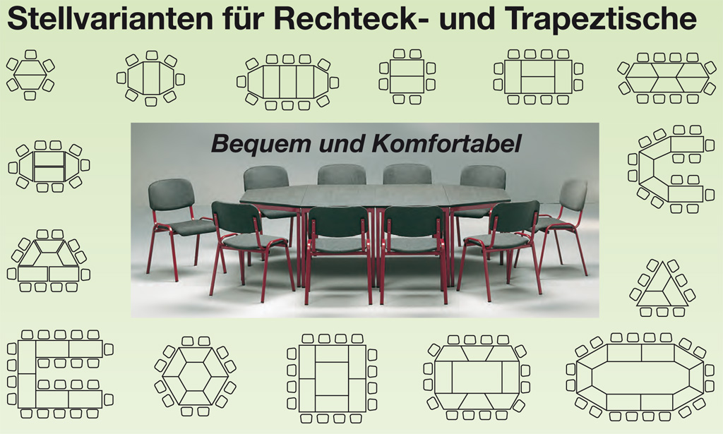 Rechteck- oder Quadrattisch