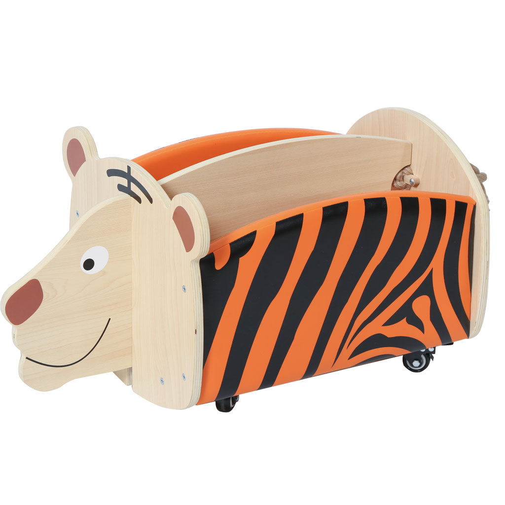 Bücherkiste Tiger, fahrbar