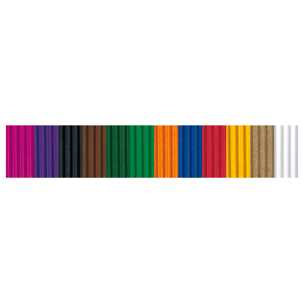 Bastelwellpappe, 10 Bogen in 10 Farben
