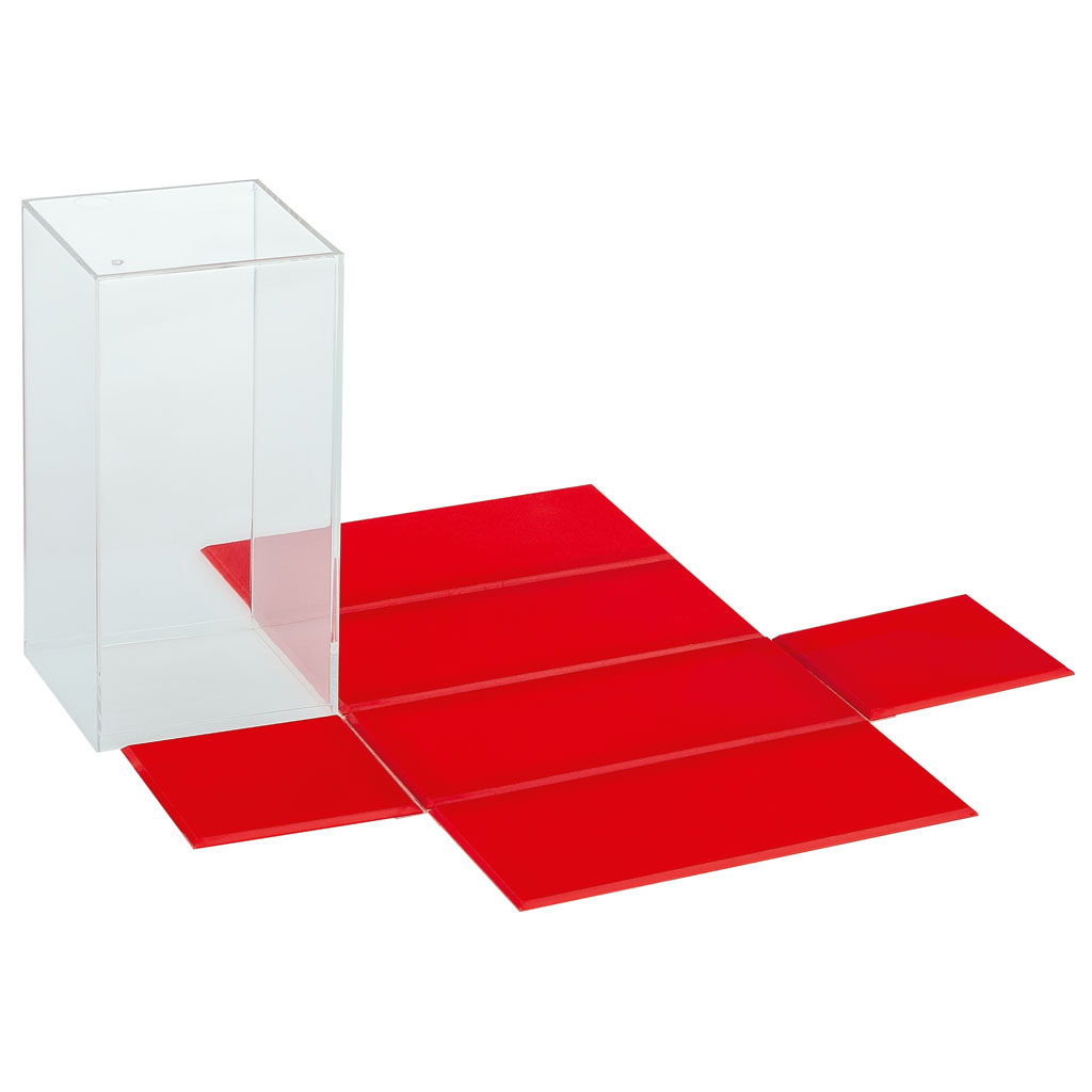 Geometrischer Körper – Quadratisches Prisma mit Oberflächennetz Geometrischer Körper – Quadratisches Prisma mit Oberflächennetz