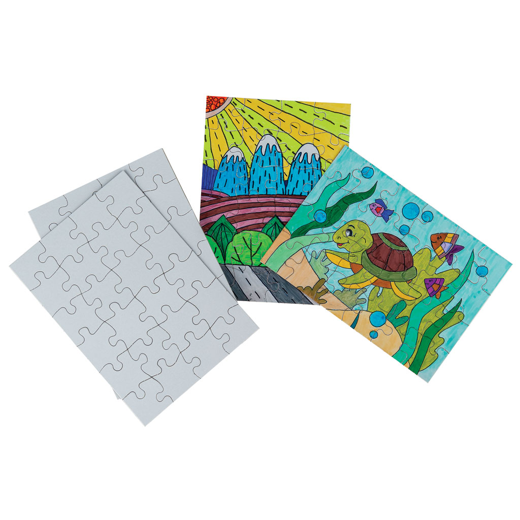 Blanko-Puzzle mit 24 Teilen, 16 Stück