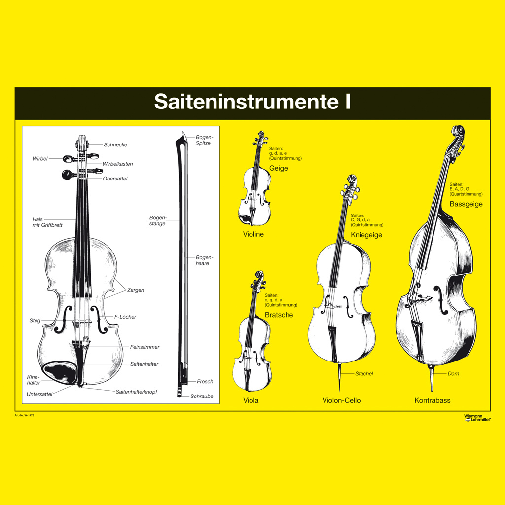 Lehrtafel - Saiteninstrumente I