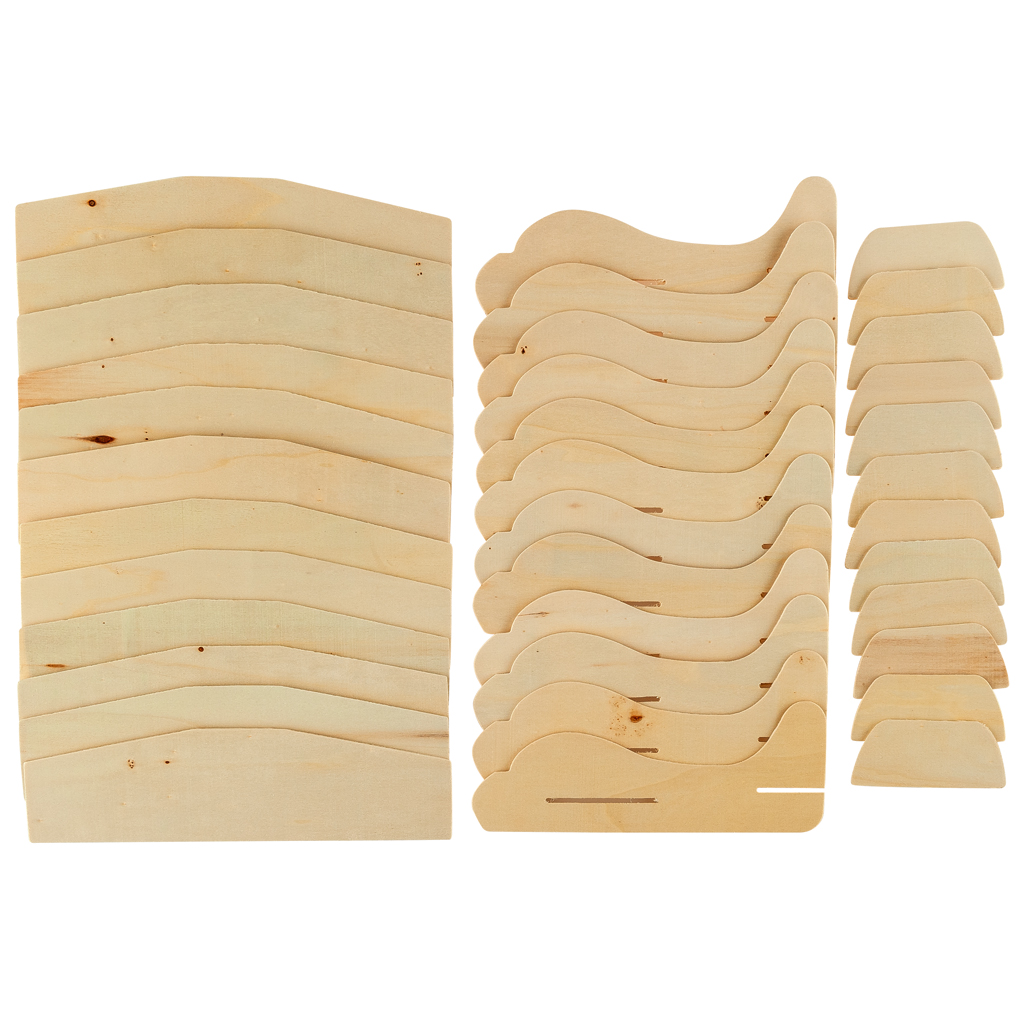 Holzflugzeuge, 3-teilig, blanko, 12 Stück Holzflugzeuge, 3-teilig, blanko, 12 Stück