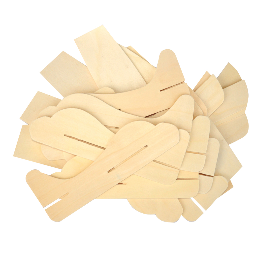 Holzflugzeuge, 3-teilig, blanko, 12 Stück Holzflugzeuge, 3-teilig, blanko, 12 Stück