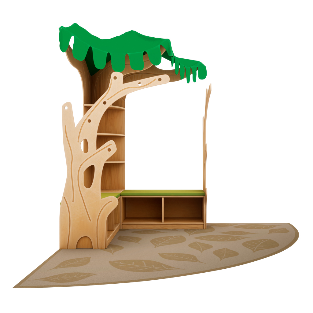 Leseecke Baum mit Teppich