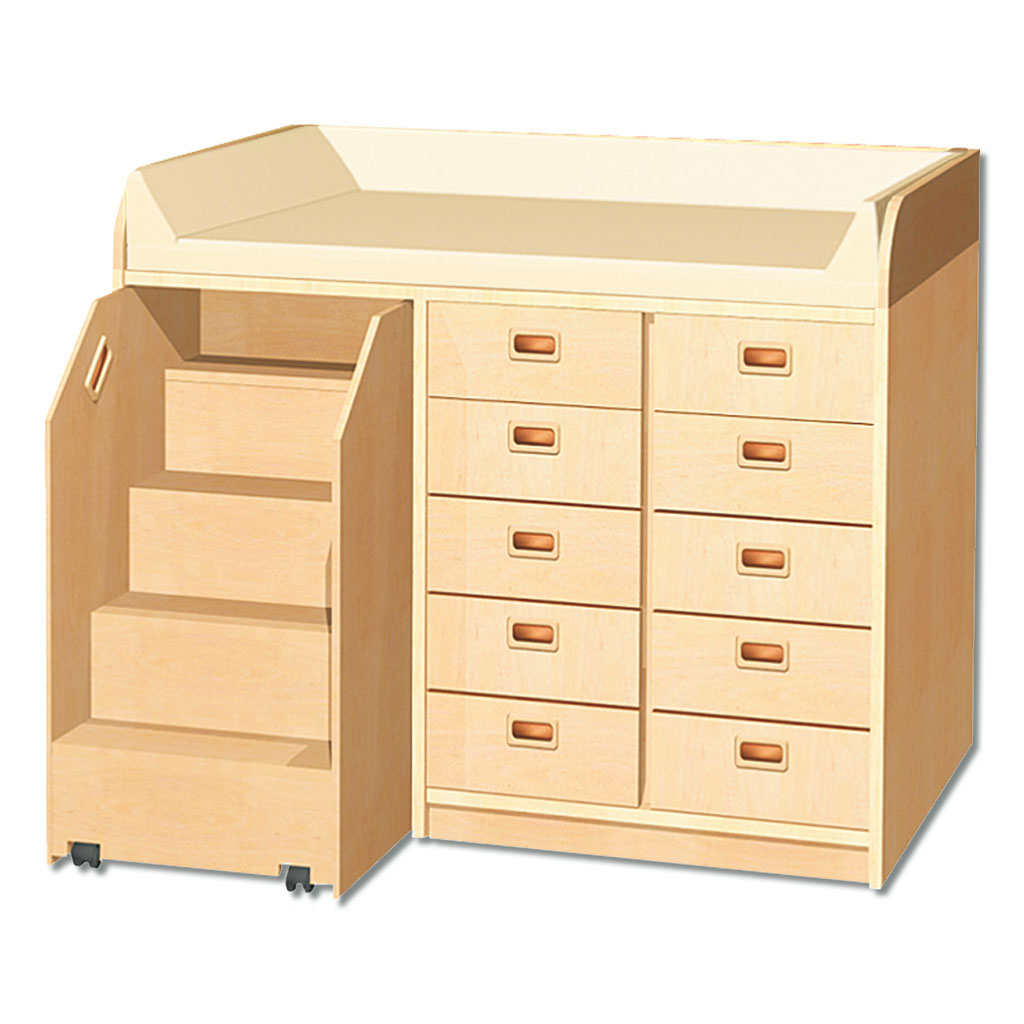 tempm44039-wickelkommode-6Gi9mZPmXnhBPJ Modulus® Wickelkommode 6 mit 10 Schüben, Treppe links