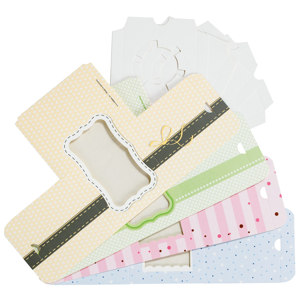 Geschenkboxen-Set, 4 Stück in 4 Farben