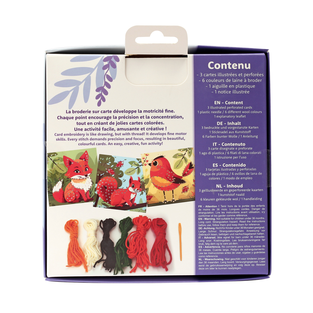 Stickkarten, 3 Stück, inkl. Zubehör