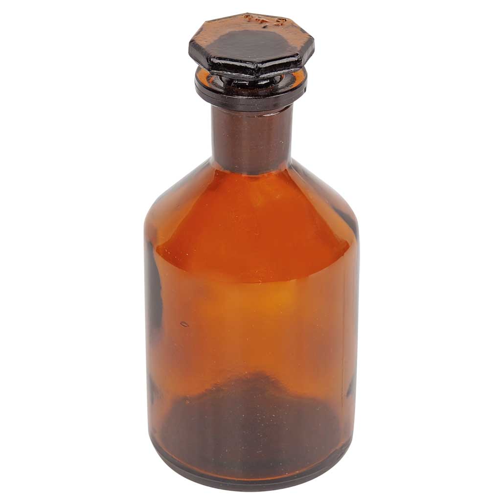 Steilbrustflaschen, Braunglas, Enghals