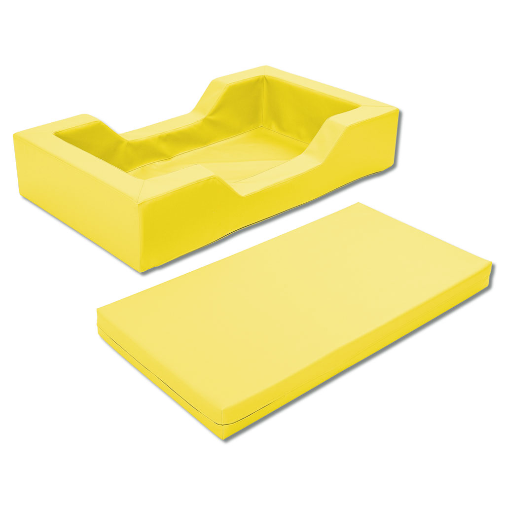 Schaumstoffbett für Krippen - gelb