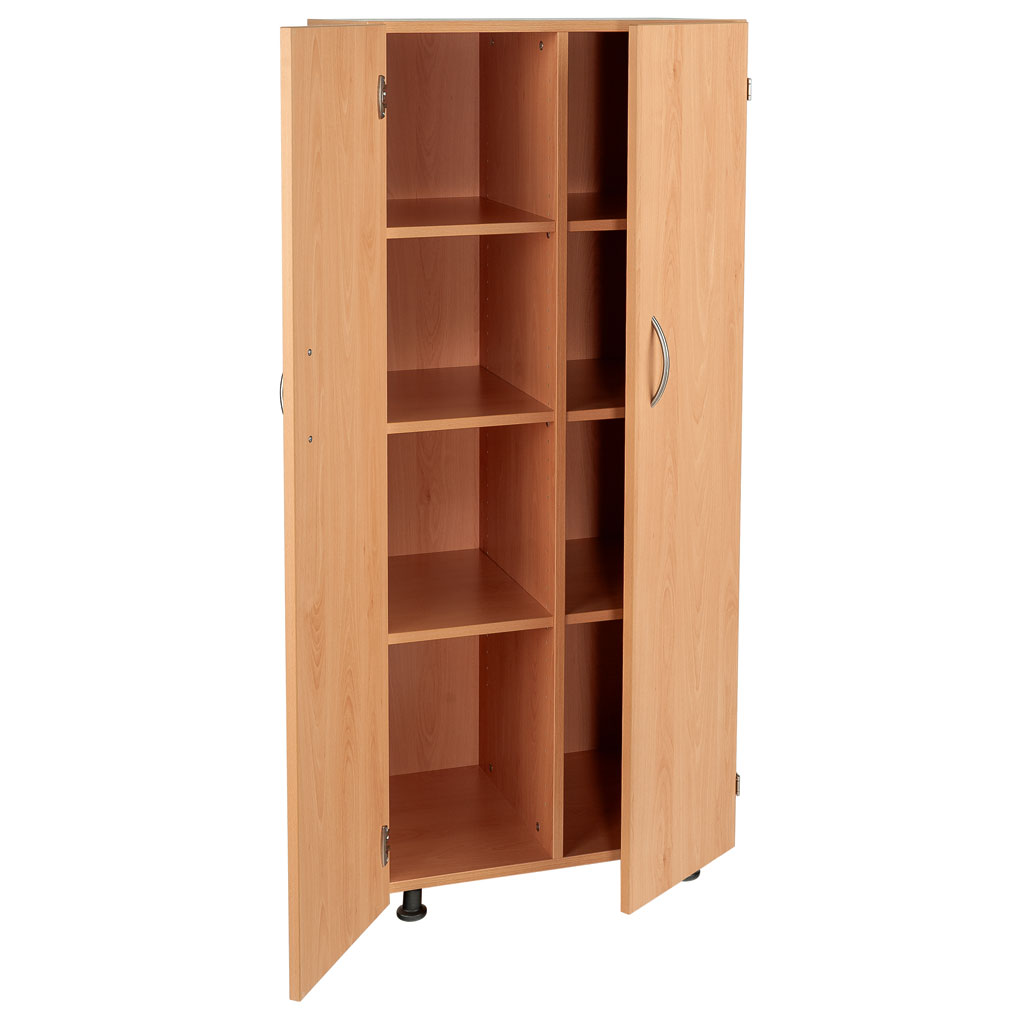 Modulus® Hohes Klassenzimmer-Regal mit Türen, 2-reihig, fahrbar oder feststehend