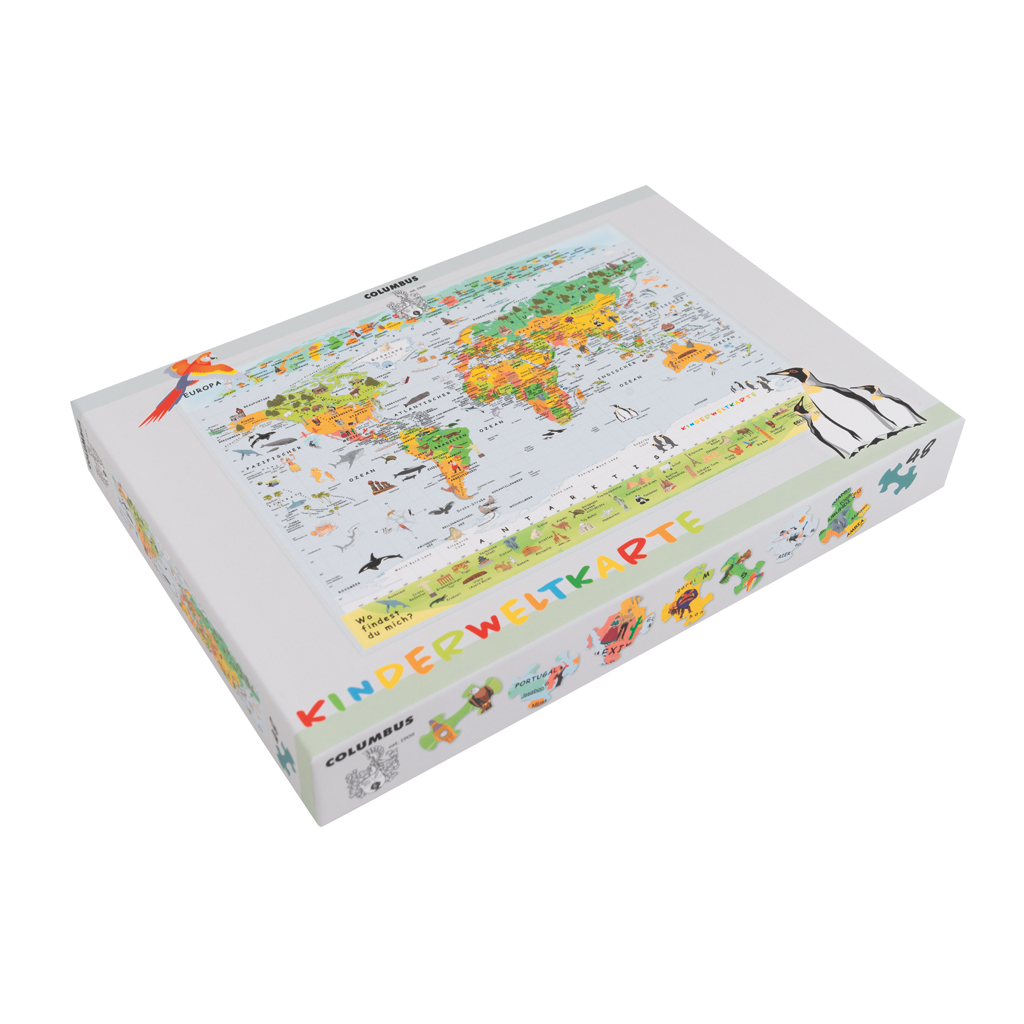 Kinderweltkarte als Puzzle, 48 Teile