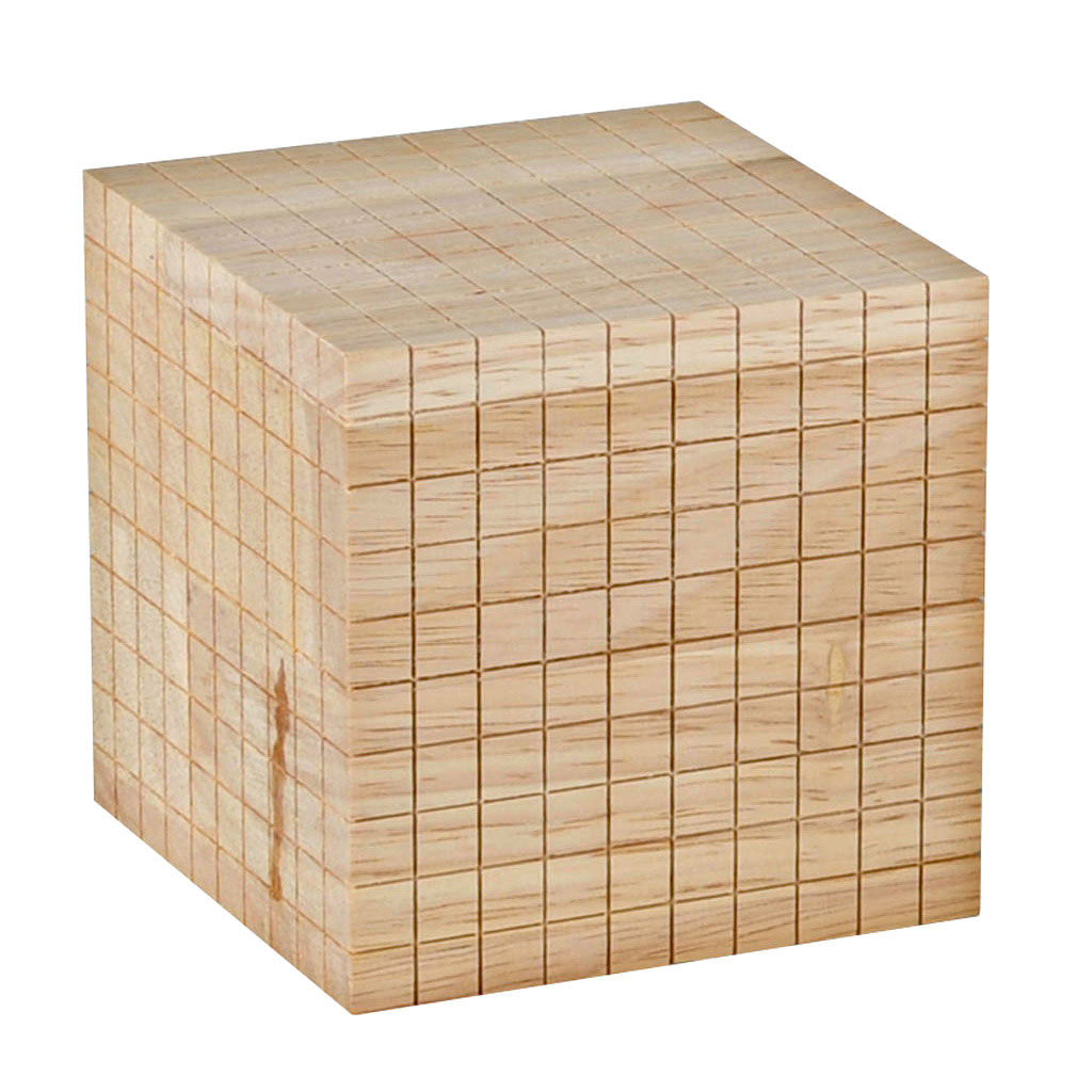 Würfelsatz-Zehnersystem aus Holz Würfelsatz-Zehnersystem aus Holz