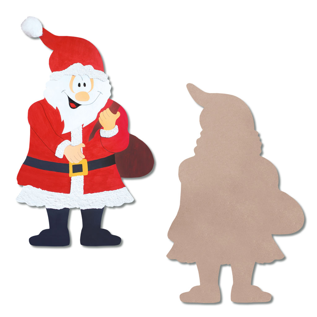Holz-Weihnachtsmann, groß, blanko