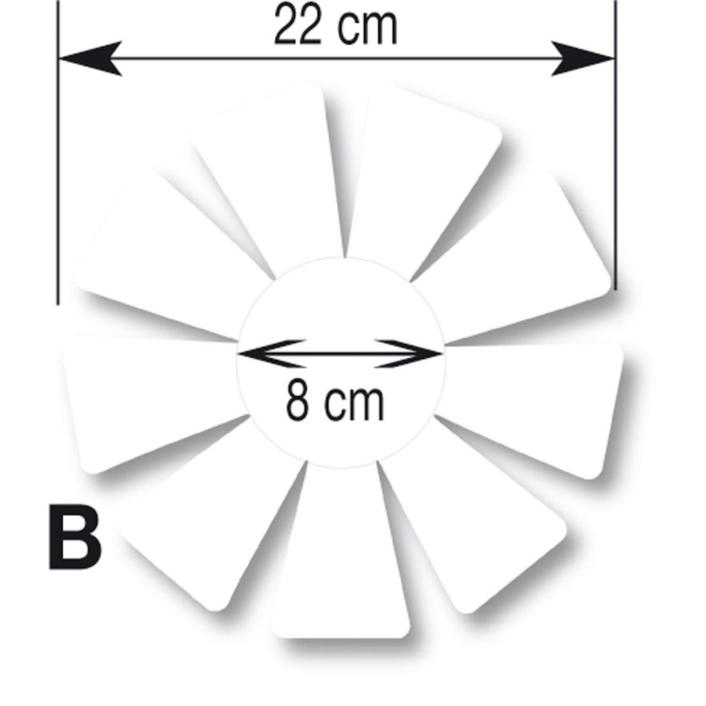 Flechtstanzteile B, blanko, 10 Stück, Ø 22 cm