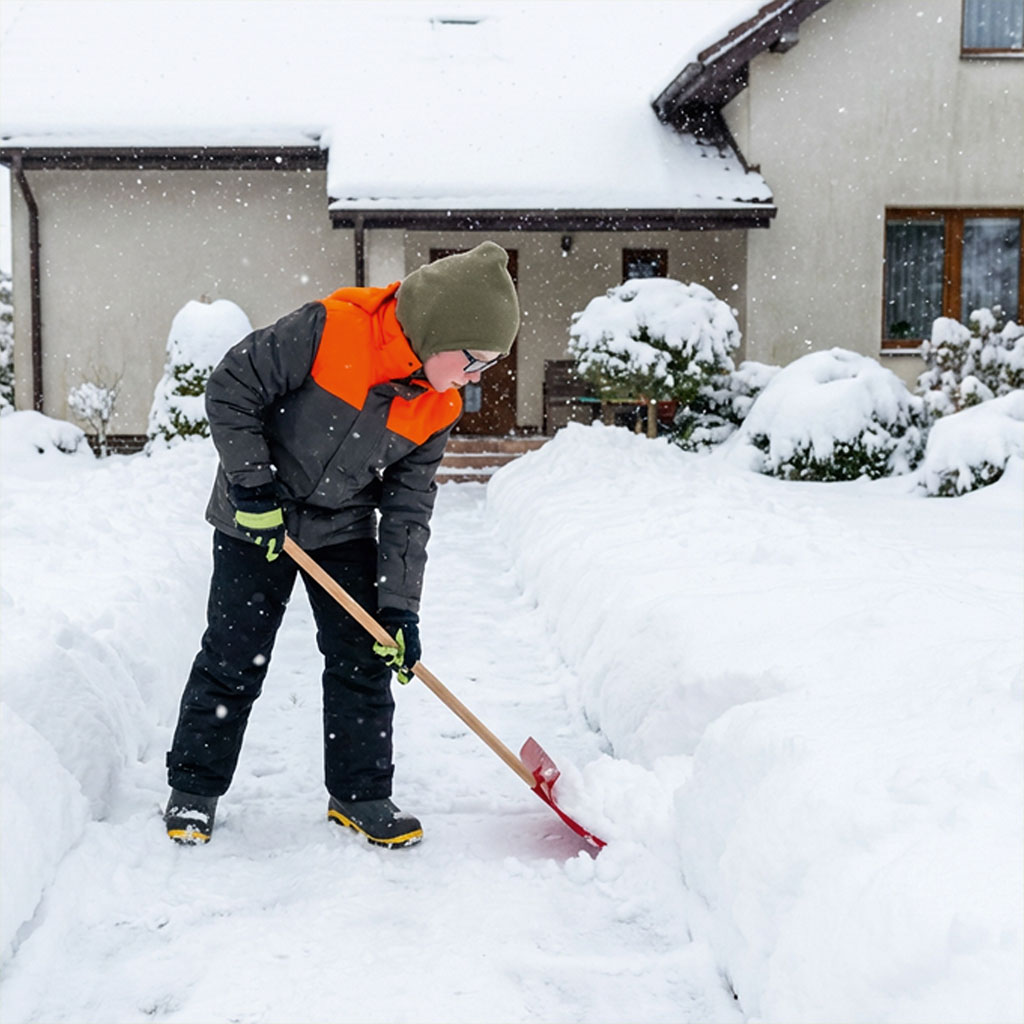 Kinderschneeschieber aus Metall