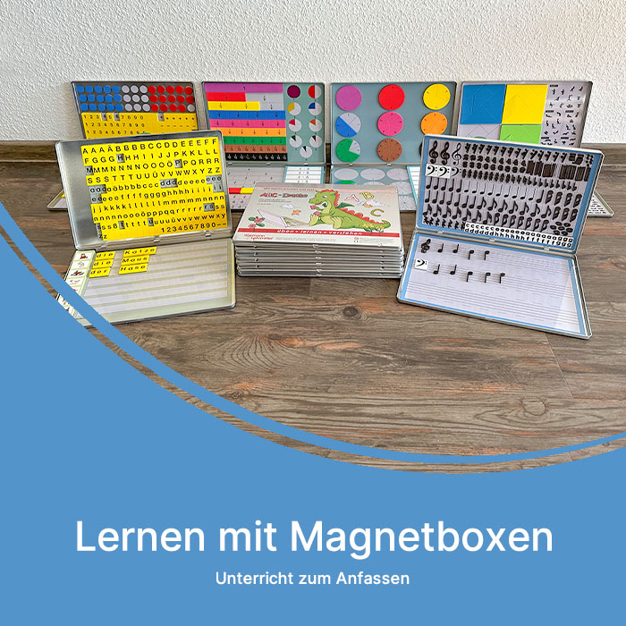 Lernen mit Magnetboxen viele verschiedene Magnetboxen