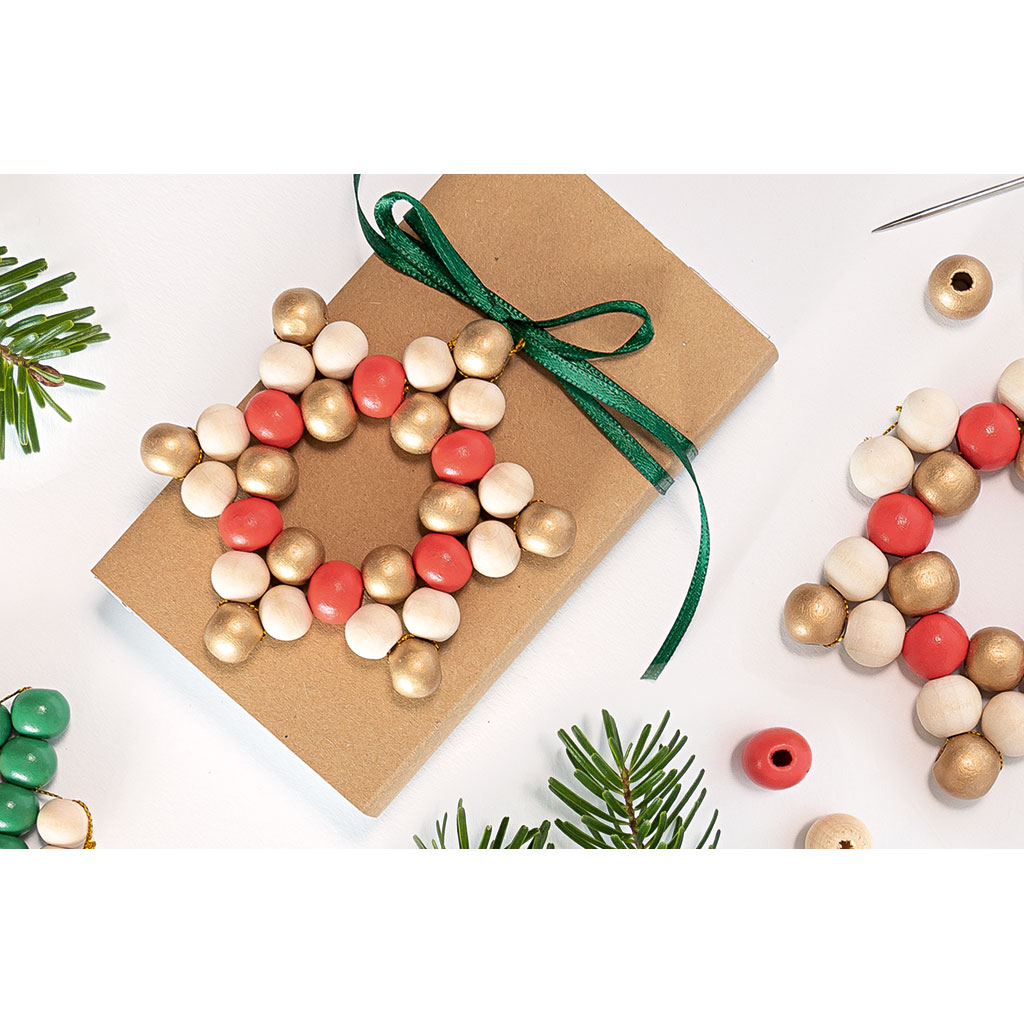Folia® Holzperlen Sterne-Set