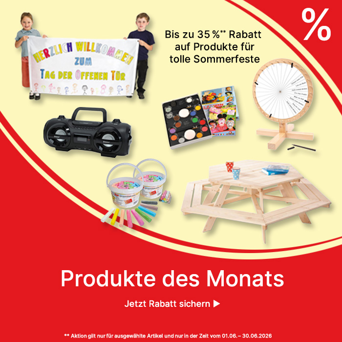 Banner für Produkte des Monats Juni 2026 Sommerfestprodukte