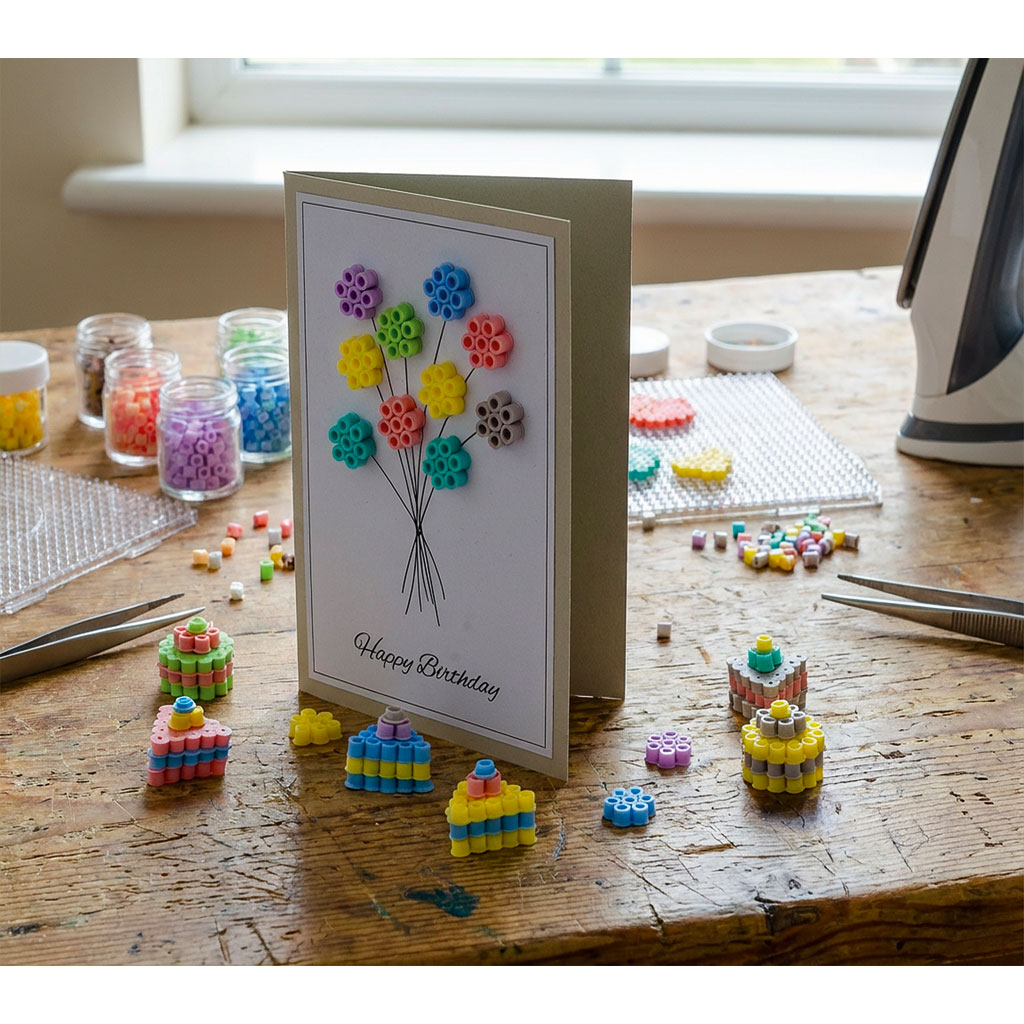 Bügelperlen im Eimer, Pastell