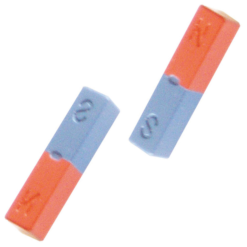 Kleine Flachstahlmagnete, Ferrit, 2 Stück
