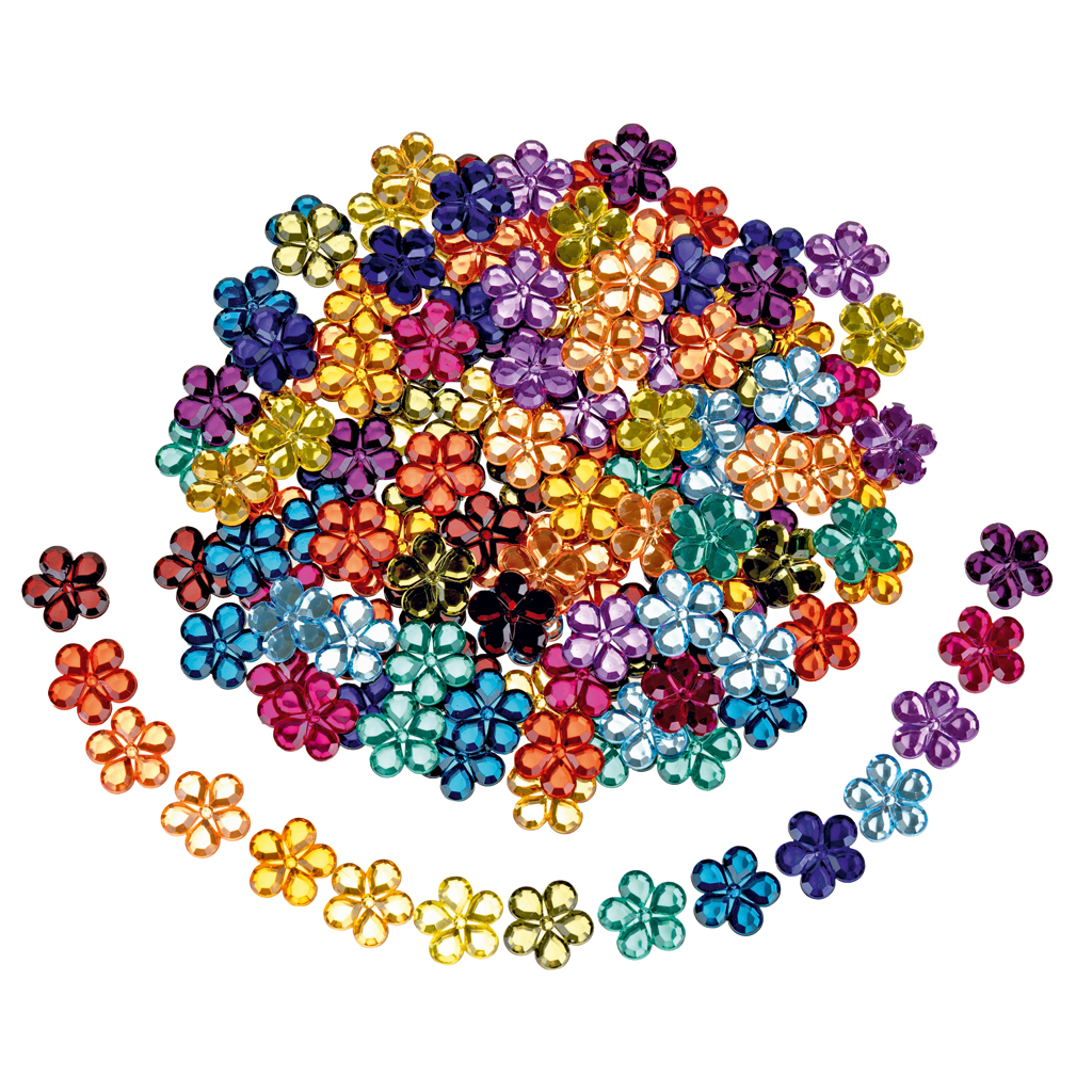 Funkelsteine Blumen, 150 Stück-Bild Auf diesem Bild ist das Produkt mit der Art.Nr.: W-93821 zu sehen