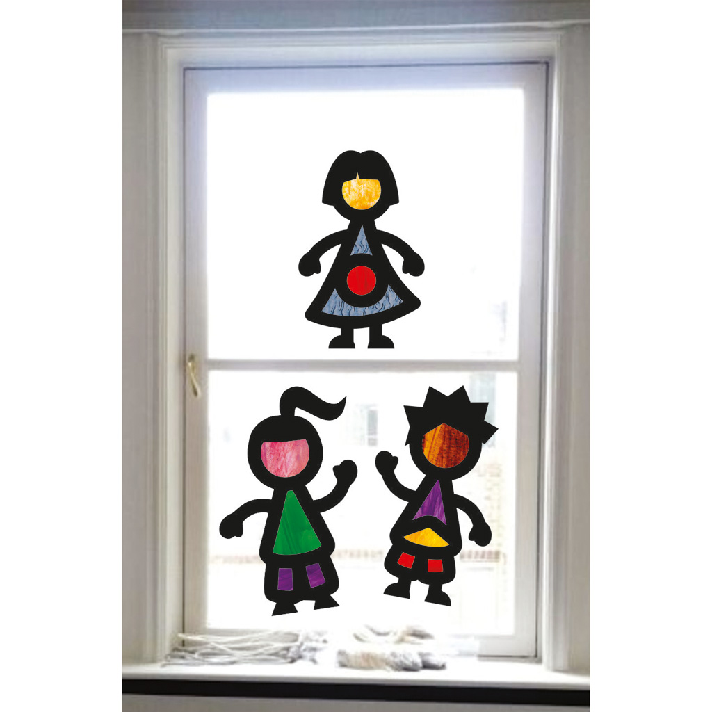 Fensterbilder Freunde, 36 Stück