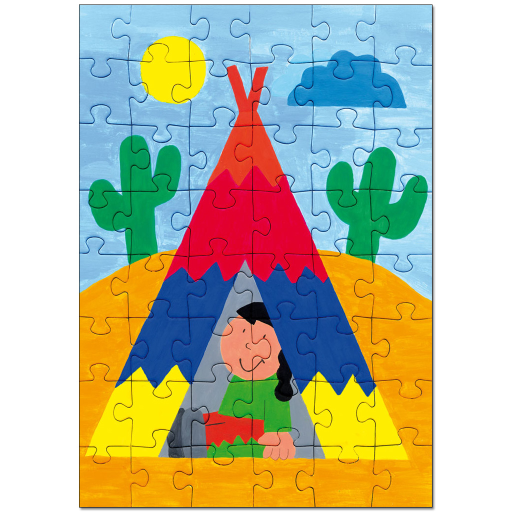 Blanko-Puzzle zum Selbstgestalten, 48 Teile, DIN A4