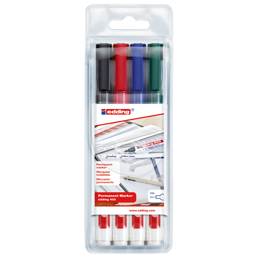 edding® 400 Permanentmarker 4er-Set edding® 400 Permanentmarker 4er-Set
