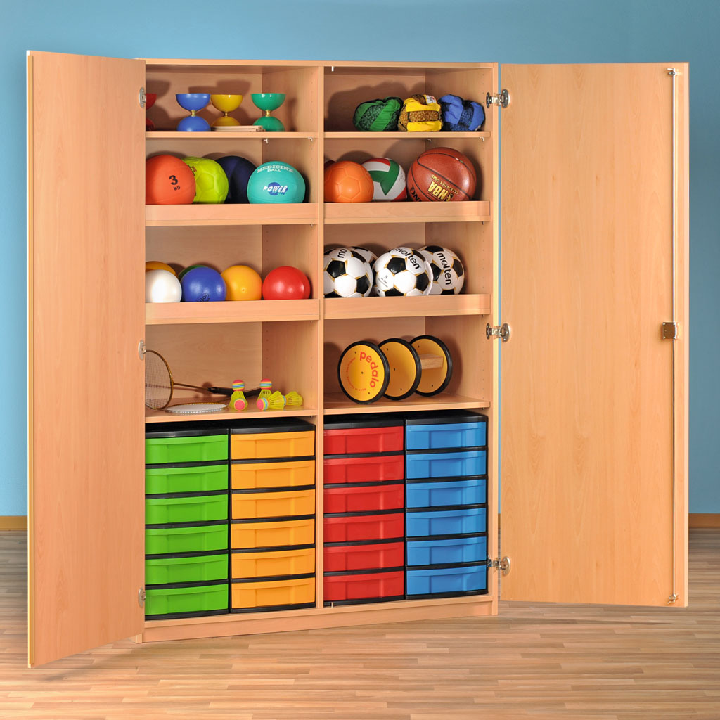 Modulus® Sportschrank mit 4 Ballablagen und 2 Böden