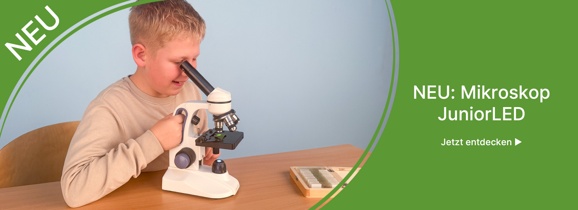 Banner für Neuheit: Mikroskop JuniorLED