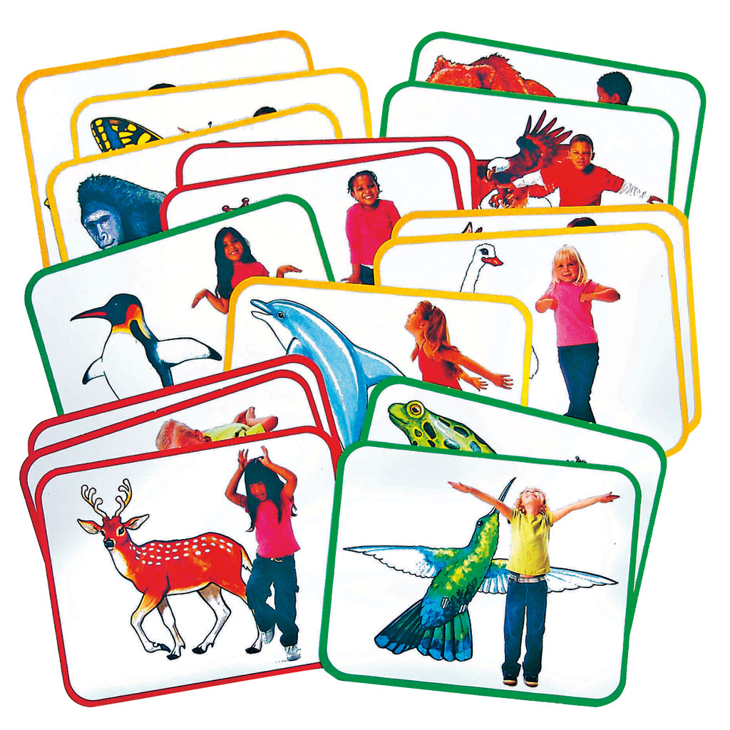 Yoga-Aktionskarten Tiere