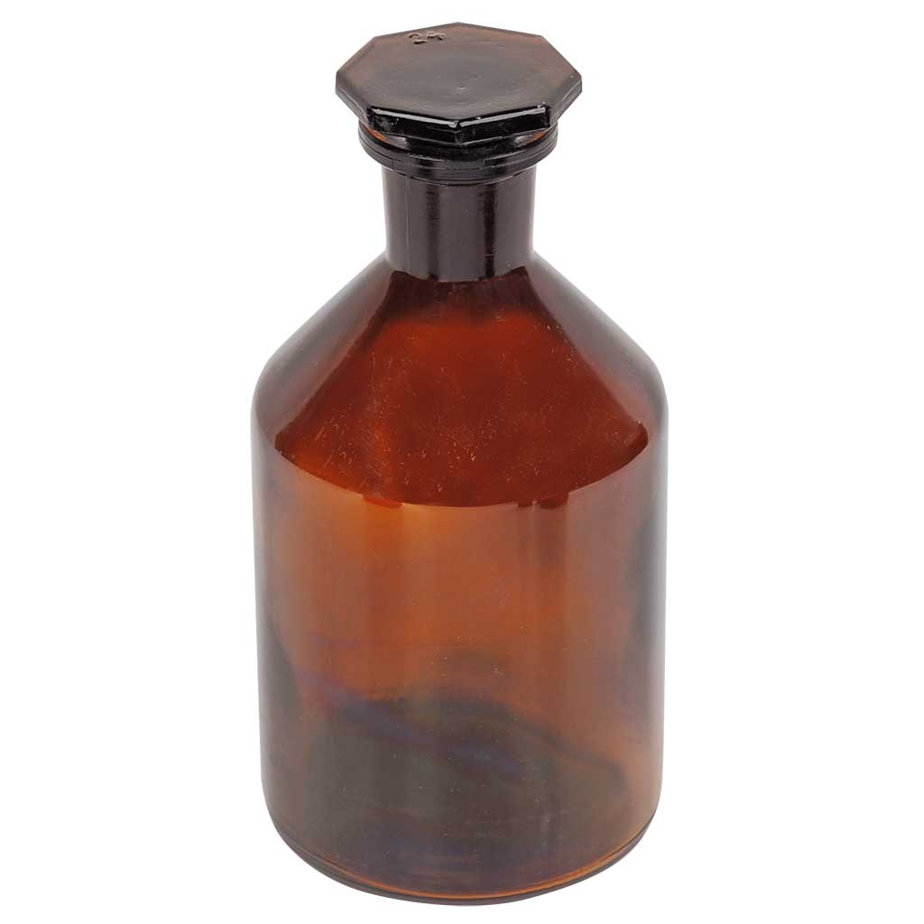 Steilbrustflaschen, Braunglas, Enghals