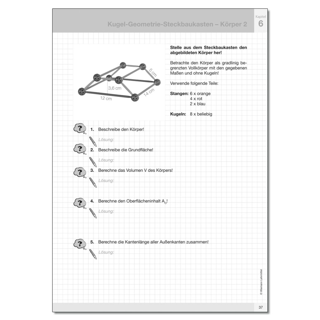 Lehrerheft Kugel-Geometrie-Steckbaukasten