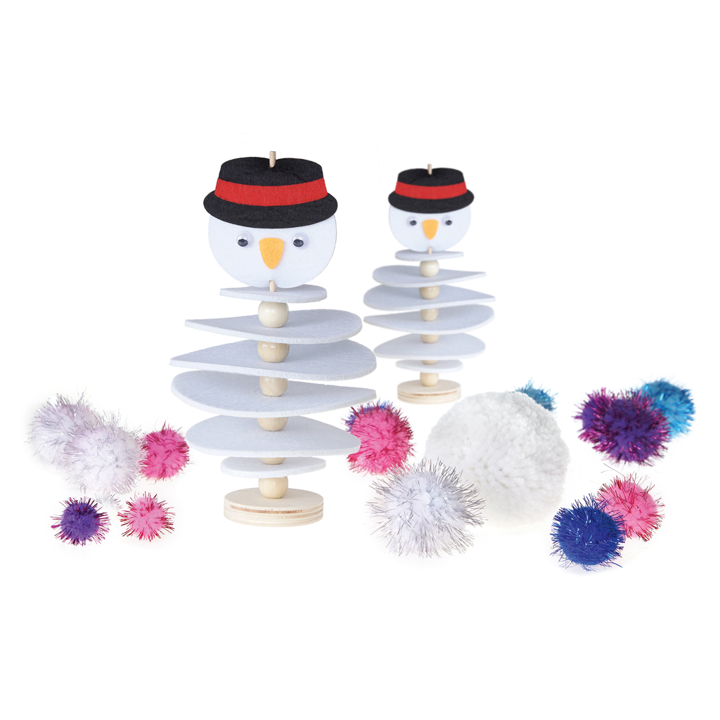 Bastelset Filz-Schneemann, 2 Stück Bastelset Filz-Schneemann, 2 Stück