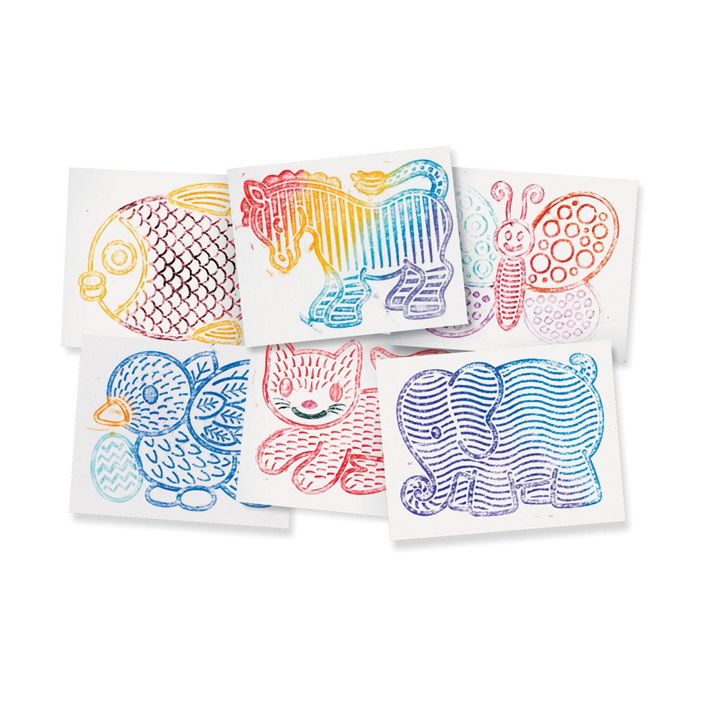 Rubbelplatten Tiere, 6 Stück-Bild Auf diesem Bild ist das Produkt mit der Art.Nr.: W-93865 zu sehen