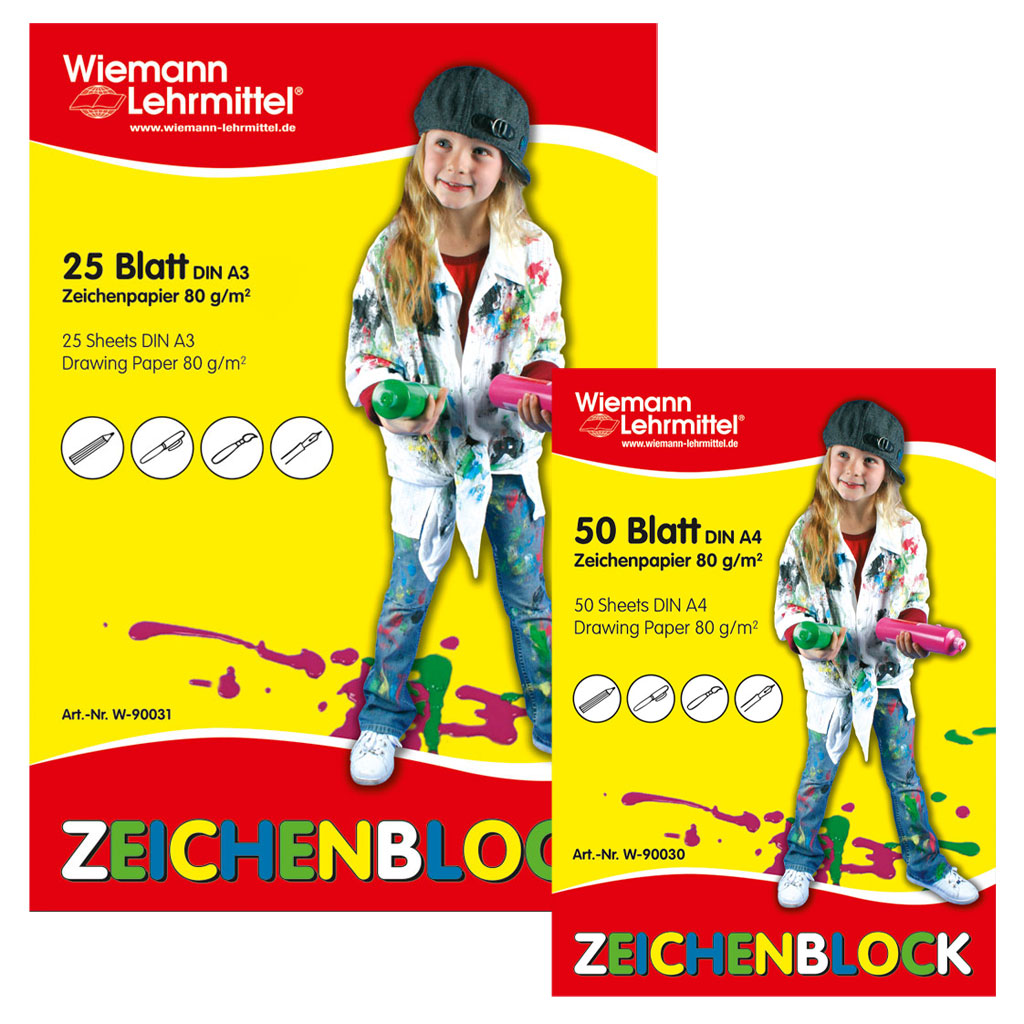 Zeichenblock, 80 g/m²