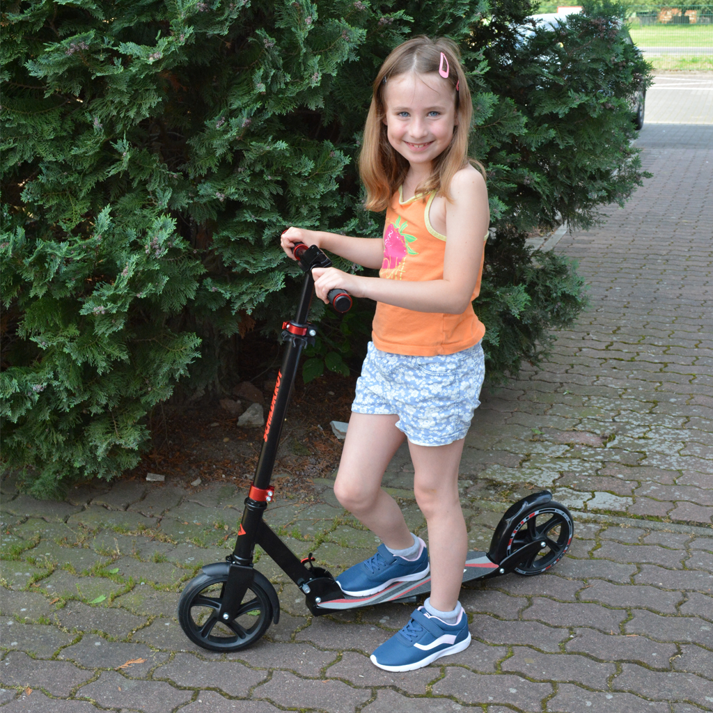 Klappbarer City Scooter - Schwarz/ Rot
