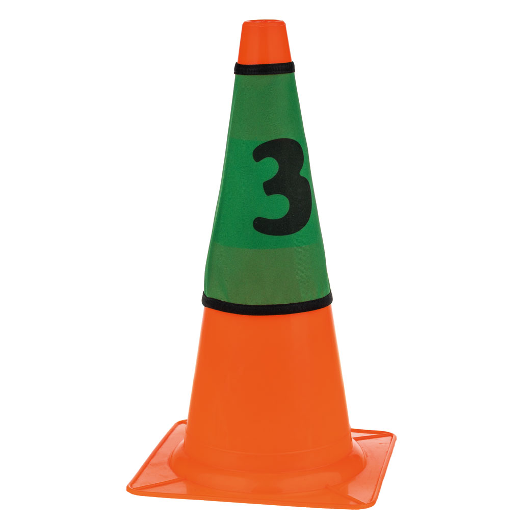 Zahlenhauben für Markierungskegel 1–10