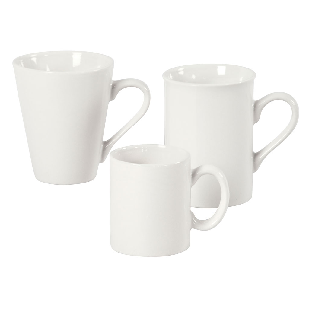 Tassen-Set, Weiß, 48 Stück