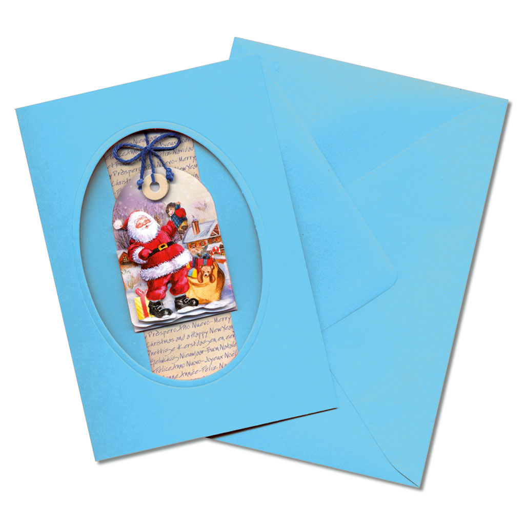 Passepartout-Karten, ovale Stanzung, 5 Stück