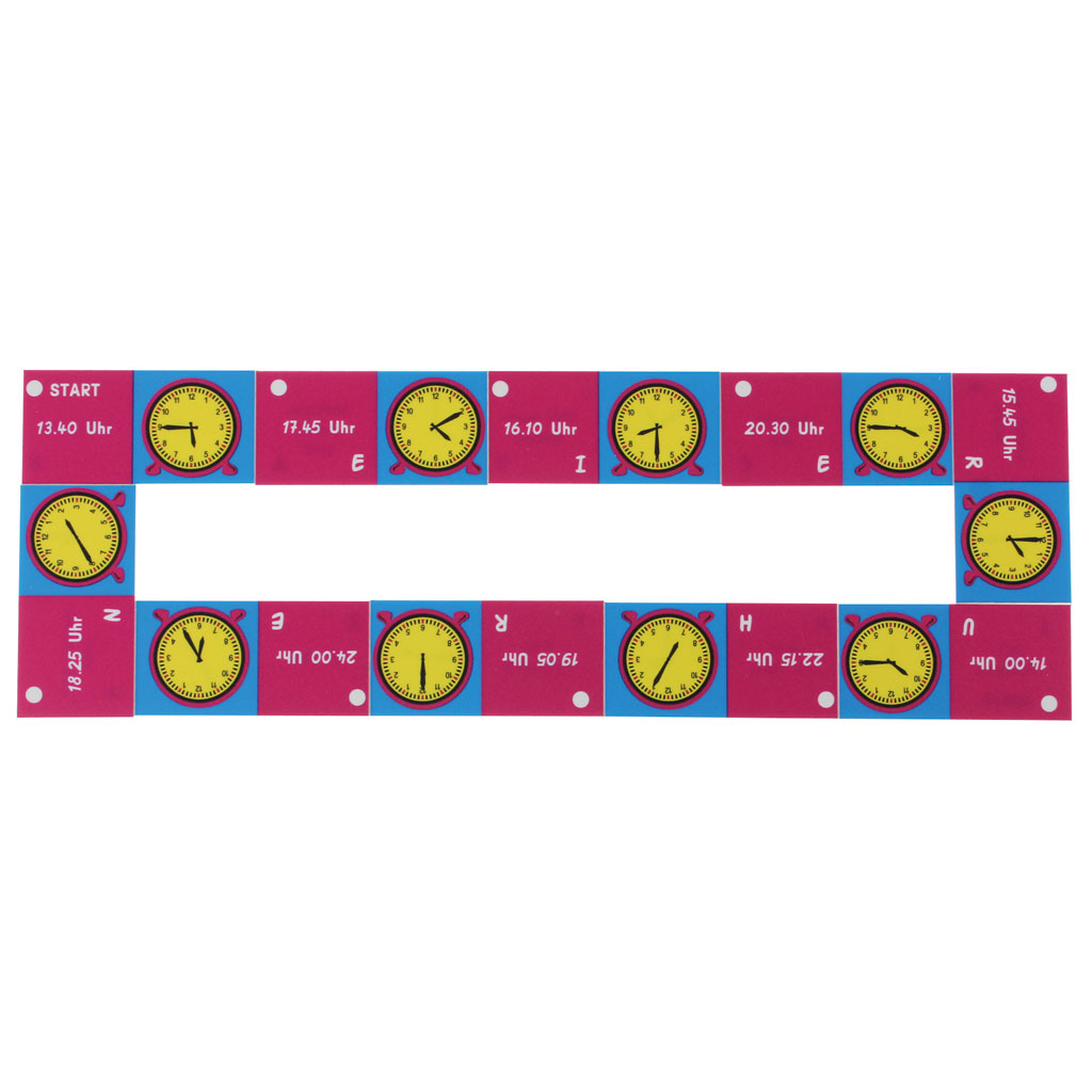 Uhrzeit-Domino - Lernspiel
