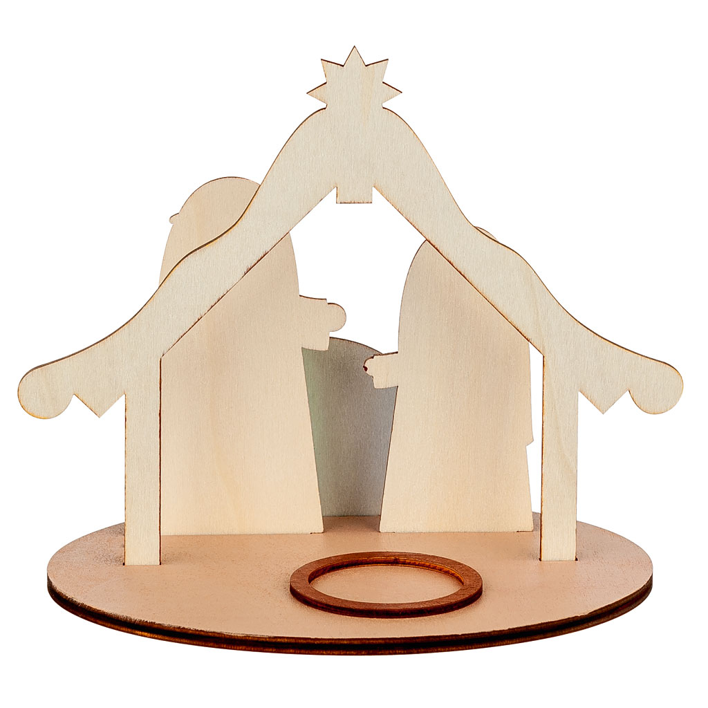 Teelichthalter Kleine Weihnachtskrippe
